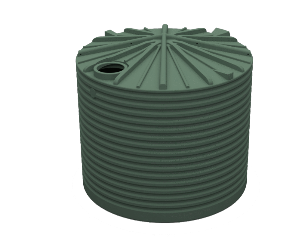 Polutank CLARK TANKS 13600 ROUND POLY RAINWATER TANK UV-stabilized 2.86D X 2.29 ...