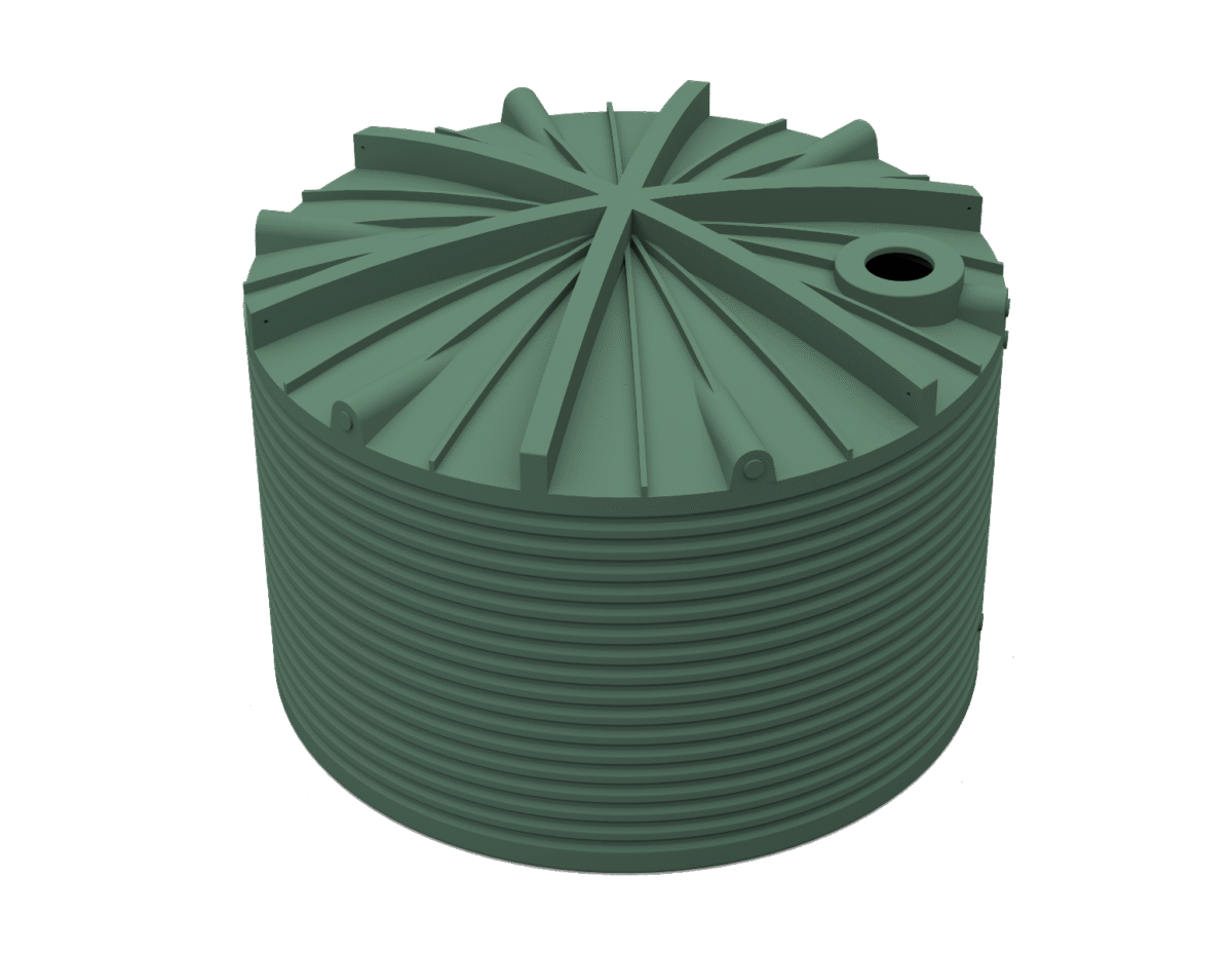 Poly Tank Mat CLARK TANKS 25000 ROUND POLY RAINWATER TANK UV-stabilized 3.66D X 2.44 ...