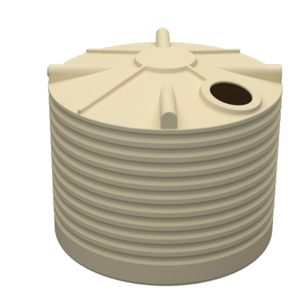CLARK TANKS 5000SQUAT POLY RAINWATER TANKS  2.12DD X 1.6 INLET HEIGHT X 1.75 TOTAL H  (CCCT5000S)