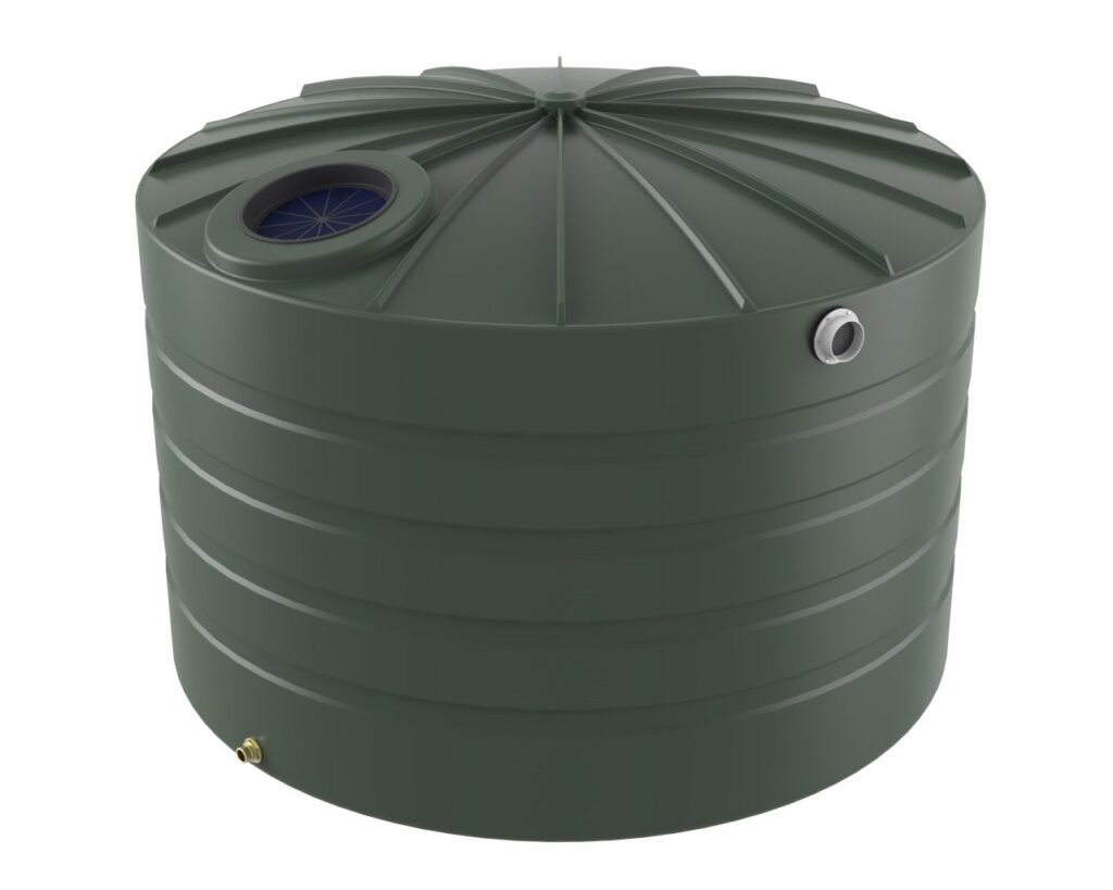 BUSHMAN TANKS 10000 LTR SQUAT POLY RAINWATER TANK UV- stabilized 3.08D ...