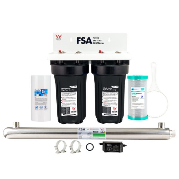 Compact Tiny House Rain/Tank Water Filter System | Ultraviolet protection Sanitation | 10″ x 4.5″ 1-7WM + GT7-9K)