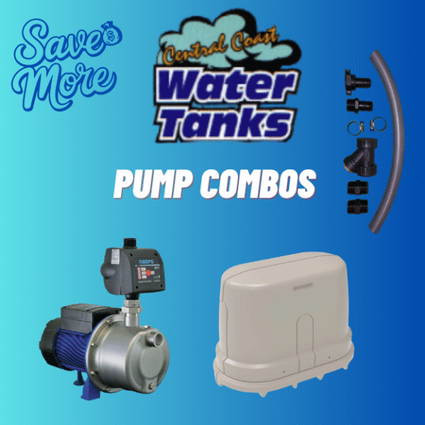 CENTRAL COAST WATER TANKS PUMP COMBOS reefe prj055e pressure pump - pump cover - tank to pump connect kit