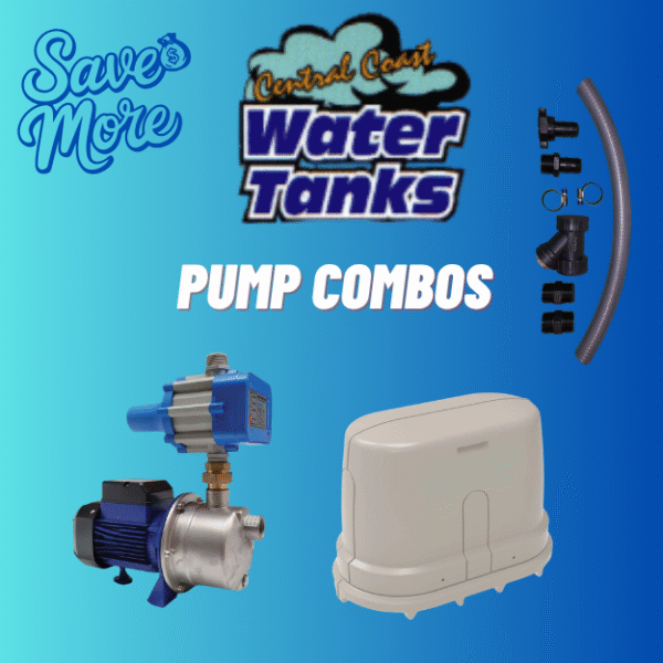 CENTRAL COAST WATER TANKS PUMP COMBOS WATER PRO DJ58-2 pressure pump - pump cover - tank to pump connect kit