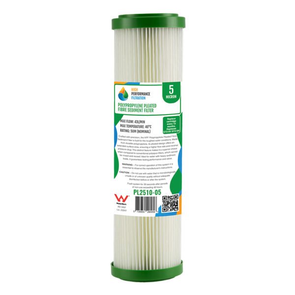 water filter 10 inch x 2.5 inch Pleated washable replacement cartridge  (ccps1025)