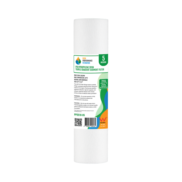 water filter 10″ x 2.5″ 5 Micron Polyspun Sediment Water Filter Cartridge (ccps1025)